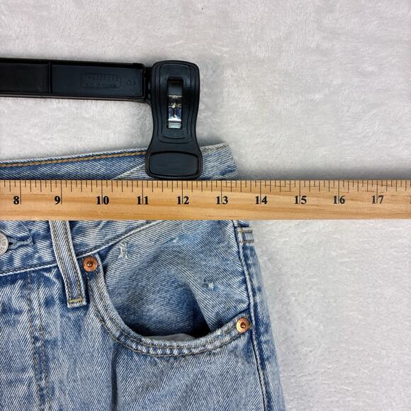 Levis Ribcage Straight Ankle Jeans Womens 27 Distressed Thrashed Skater Grunge - Picture 11 of 11